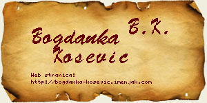 Bogdanka Košević vizit kartica